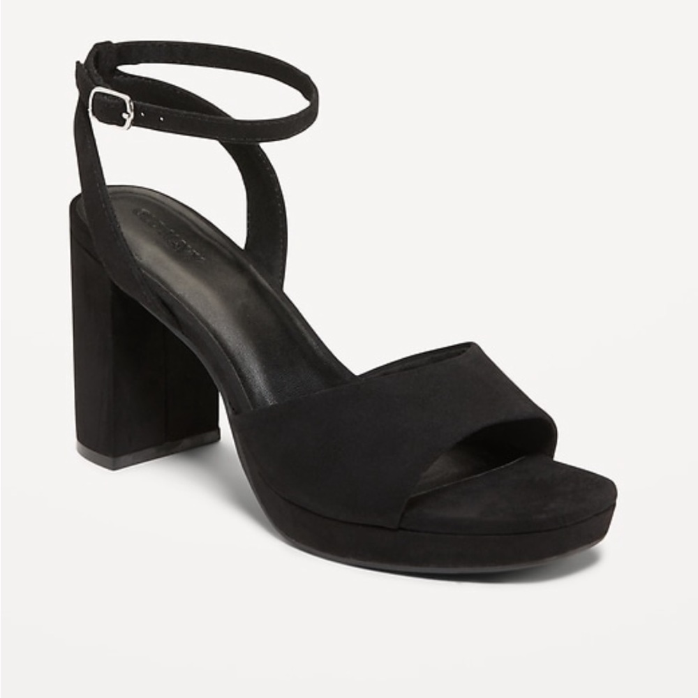 Black Suede Block Heels